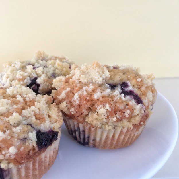 Blueberry Muffins met Kruimeltopping